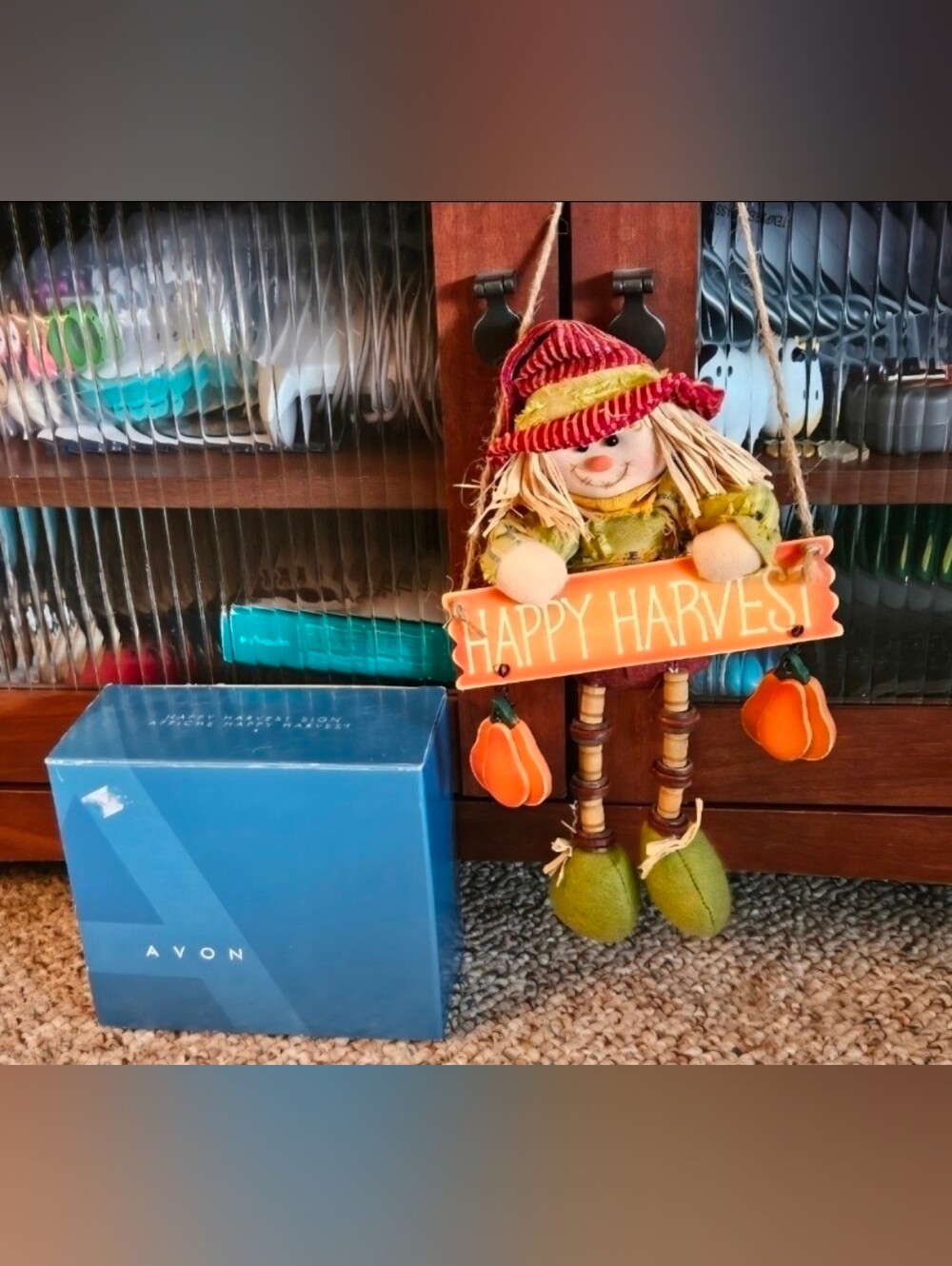 Avon Happy Harvest Scarecrow Fall Sign